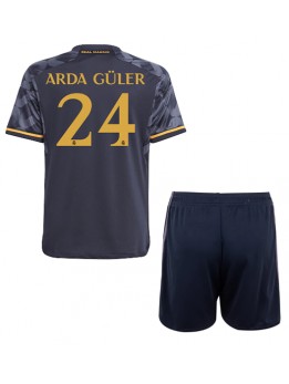 Billige Real Madrid Arda Guler #24 Bortedraktsett Barn 2023-24 Kortermet (+ Korte bukser)
